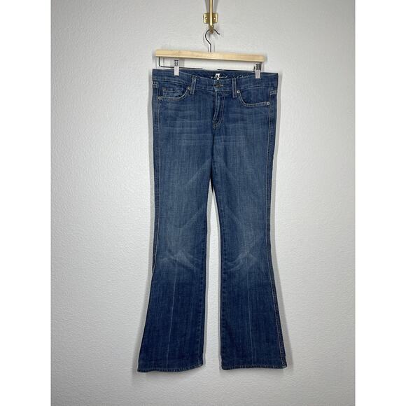 7 For All Mankind Womens A Pocket Flare Leg Jeans 28 - Picture 1 of 5